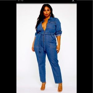 NEVER WORN DENIM JUMPSUIT. SWEET N SEXY